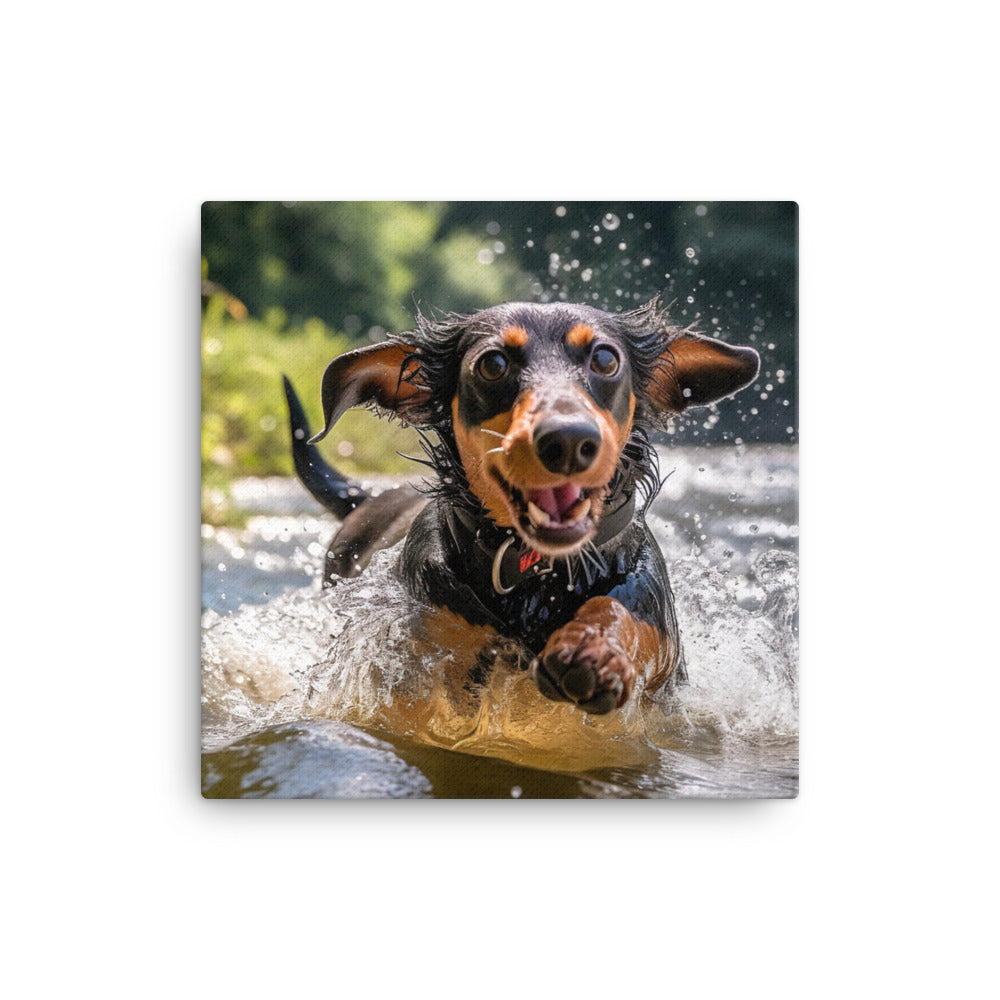 Dachshund Canvas - PosterfyAI.com