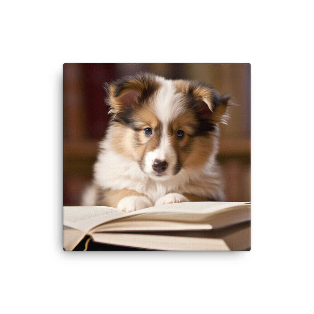 Shetland Sheepdog Canvas - PosterfyAI.com