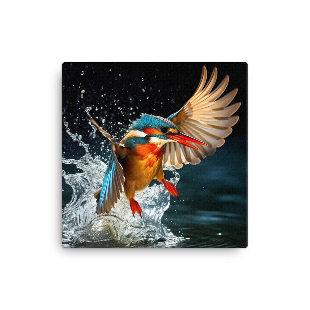Kingfisher Canvas - PosterfyAI.com