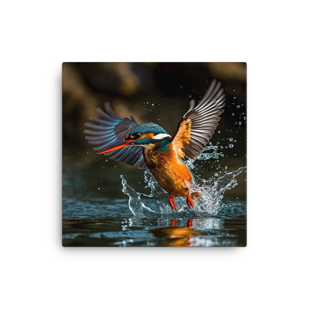 Kingfisher Canvas - PosterfyAI.com