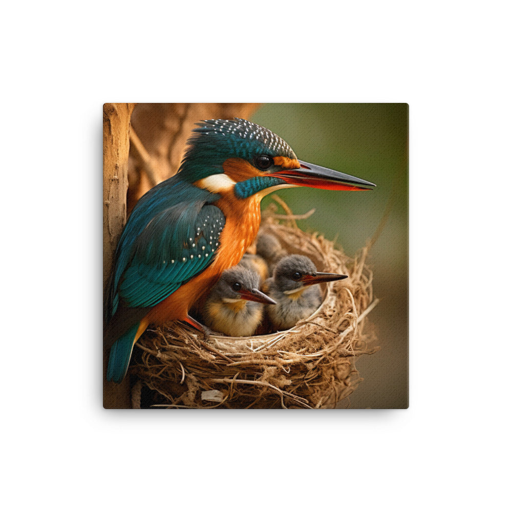 Kingfisher Canvas - PosterfyAI.com