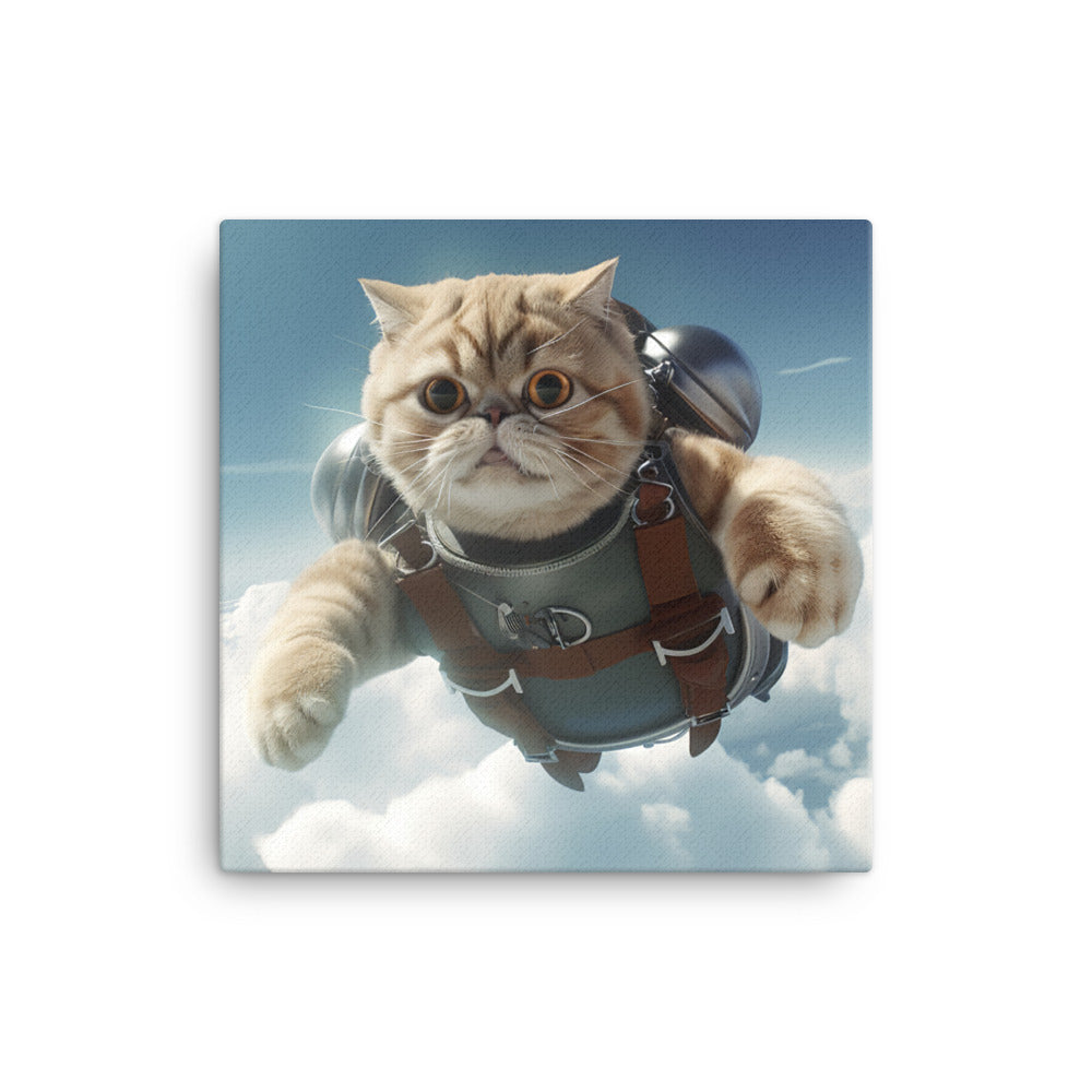 Exotic Shorthair Pilot Canvas - PosterfyAI.com