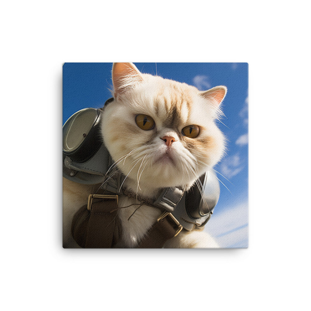 Exotic Shorthair Pilot Canvas - PosterfyAI.com