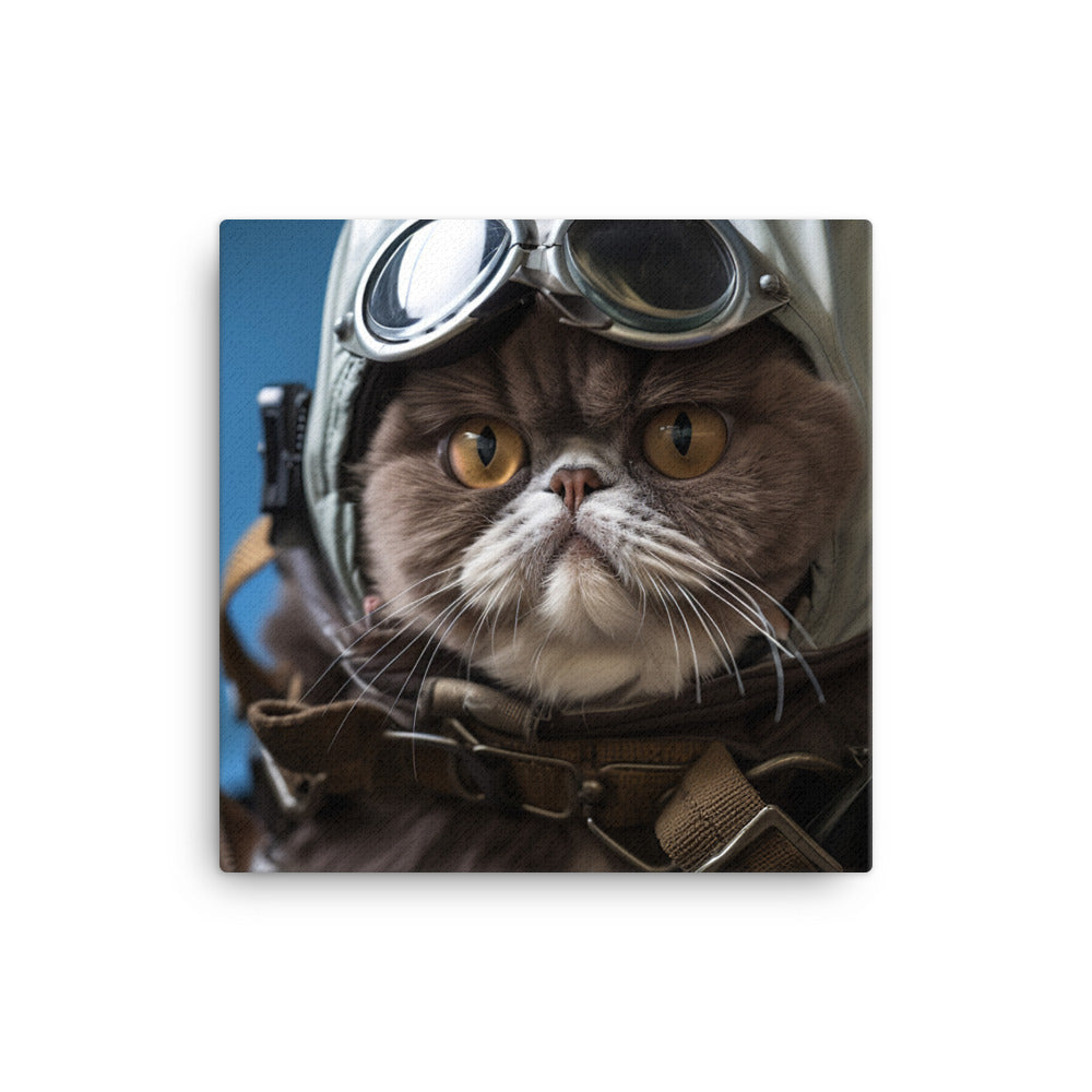 Exotic Shorthair Pilot Canvas - PosterfyAI.com