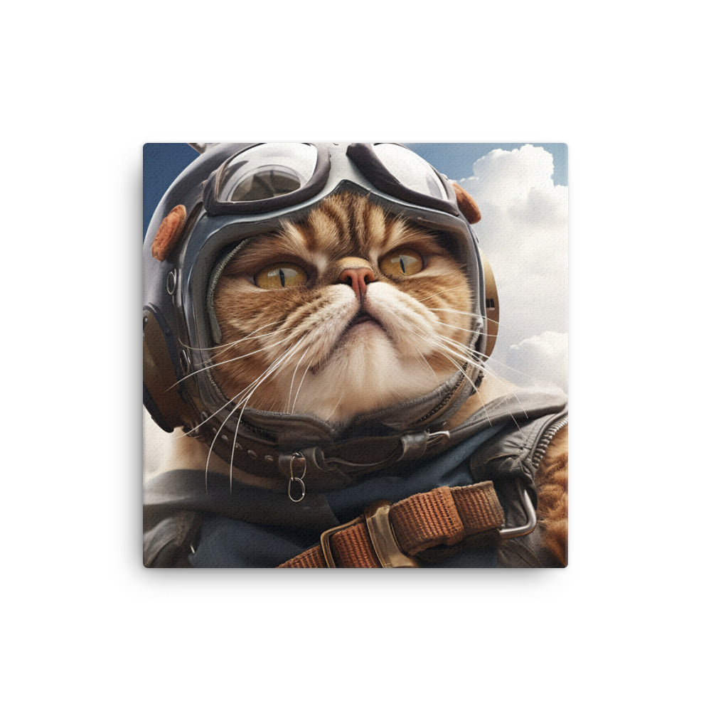 Exotic Shorthair Pilot Canvas - PosterfyAI.com