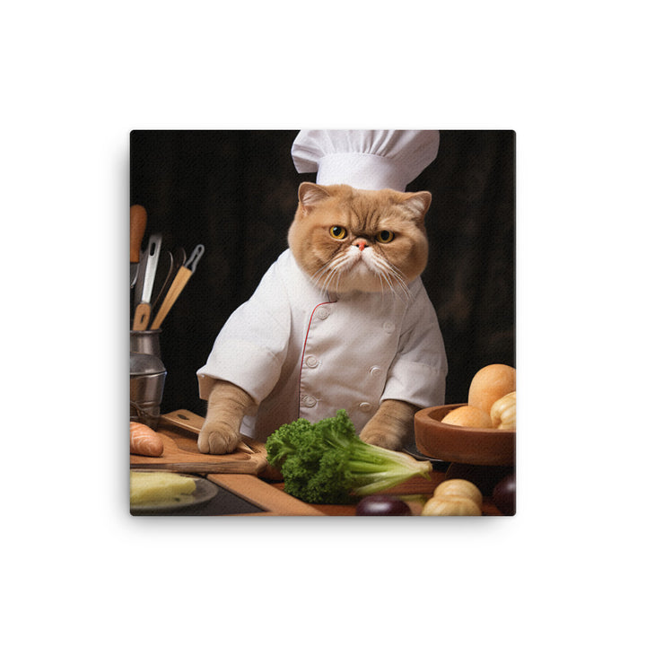 Exotic Shorthair Chef Canvas - PosterfyAI.com