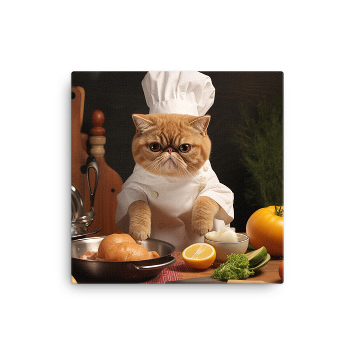 Exotic Shorthair Chef Canvas - PosterfyAI.com