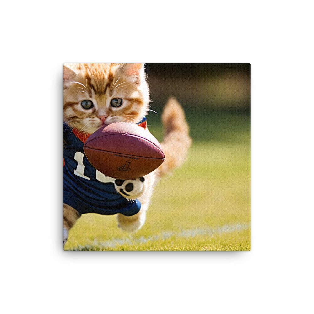 Exotic Shorthair Football Player Canvas - PosterfyAI.com