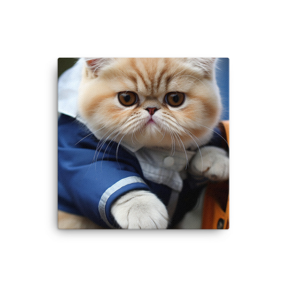 Exotic Shorthair Mail Carrier Canvas - PosterfyAI.com