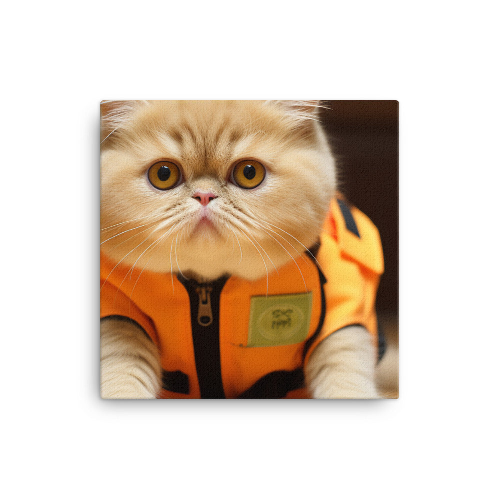 Exotic Shorthair Paramedic Canvas - PosterfyAI.com