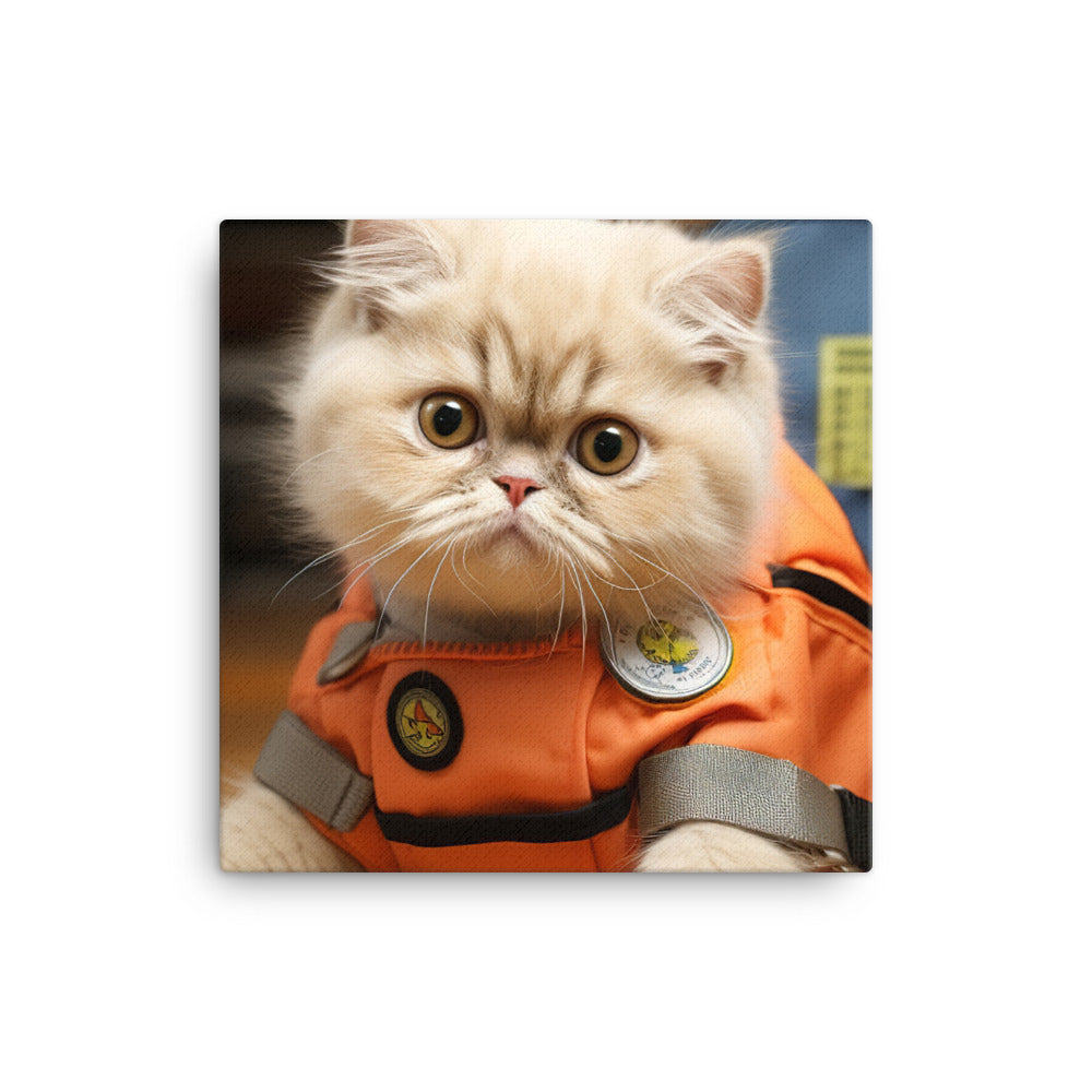 Exotic Shorthair Paramedic Canvas - PosterfyAI.com