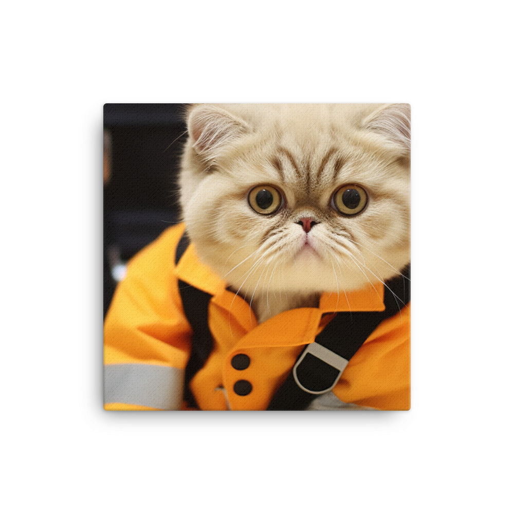 Exotic Shorthair Paramedic Canvas - PosterfyAI.com