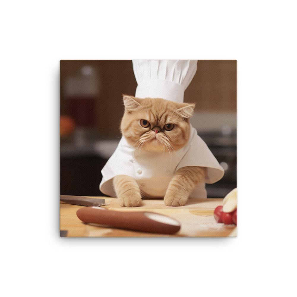 Exotic Shorthair Chef Canvas - PosterfyAI.com
