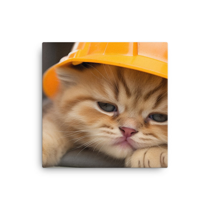 Exotic Shorthair Contractor Canvas - PosterfyAI.com