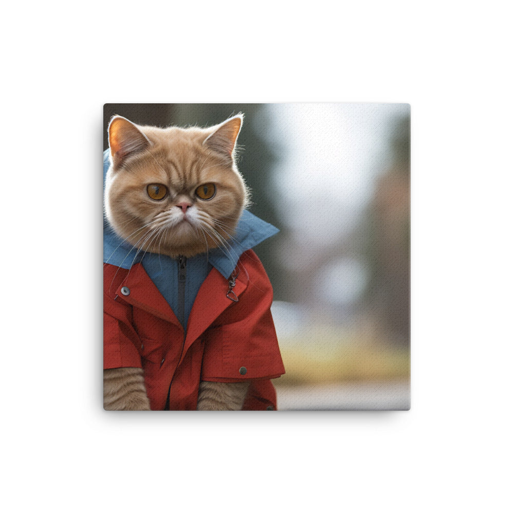 Exotic Shorthair Mail Carrier Canvas - PosterfyAI.com