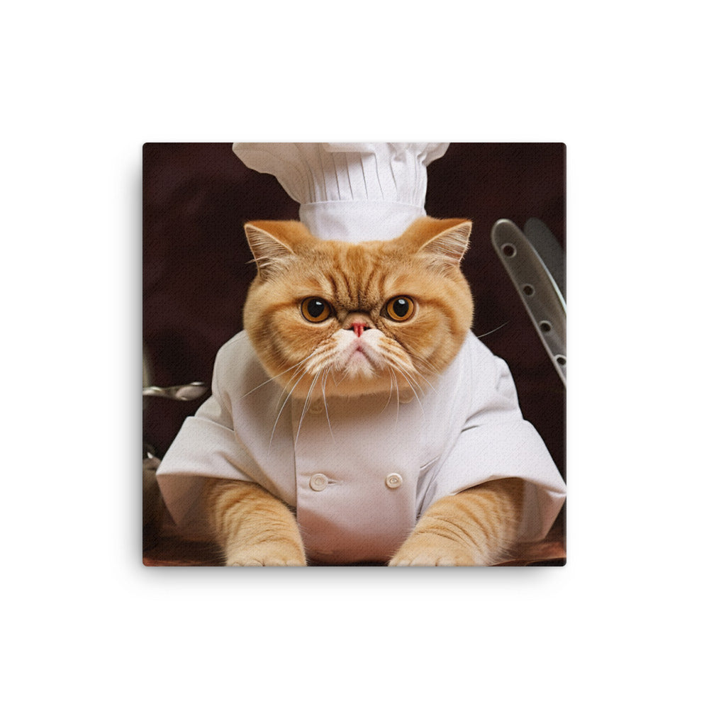 Exotic Shorthair Chef Canvas - PosterfyAI.com