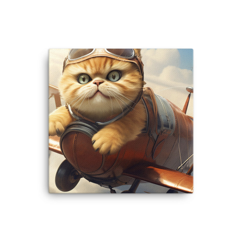 Exotic Shorthair Pilot Canvas - PosterfyAI.com