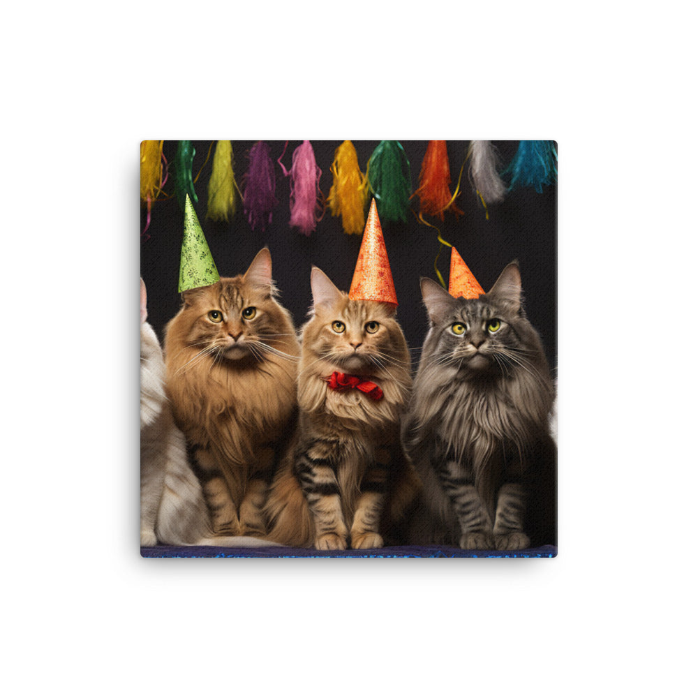 Maine Coon Canvas - PosterfyAI.com