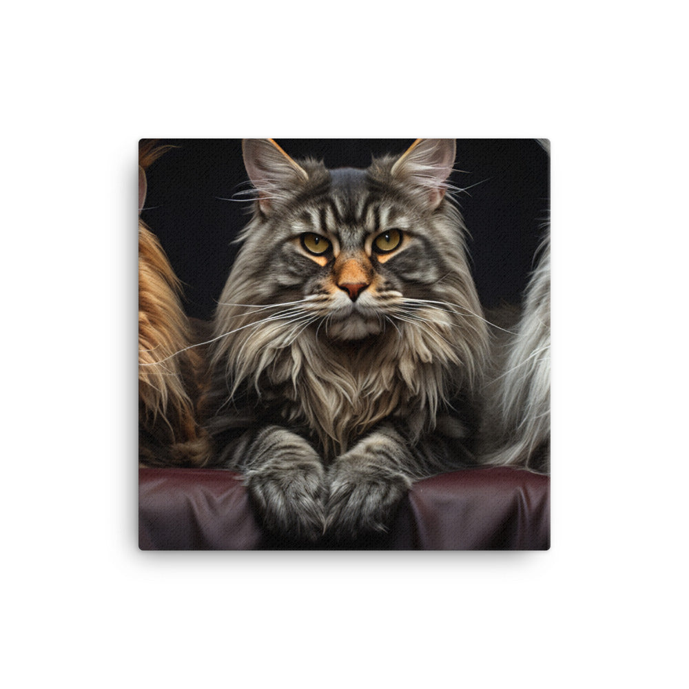 Maine Coon Canvas - PosterfyAI.com