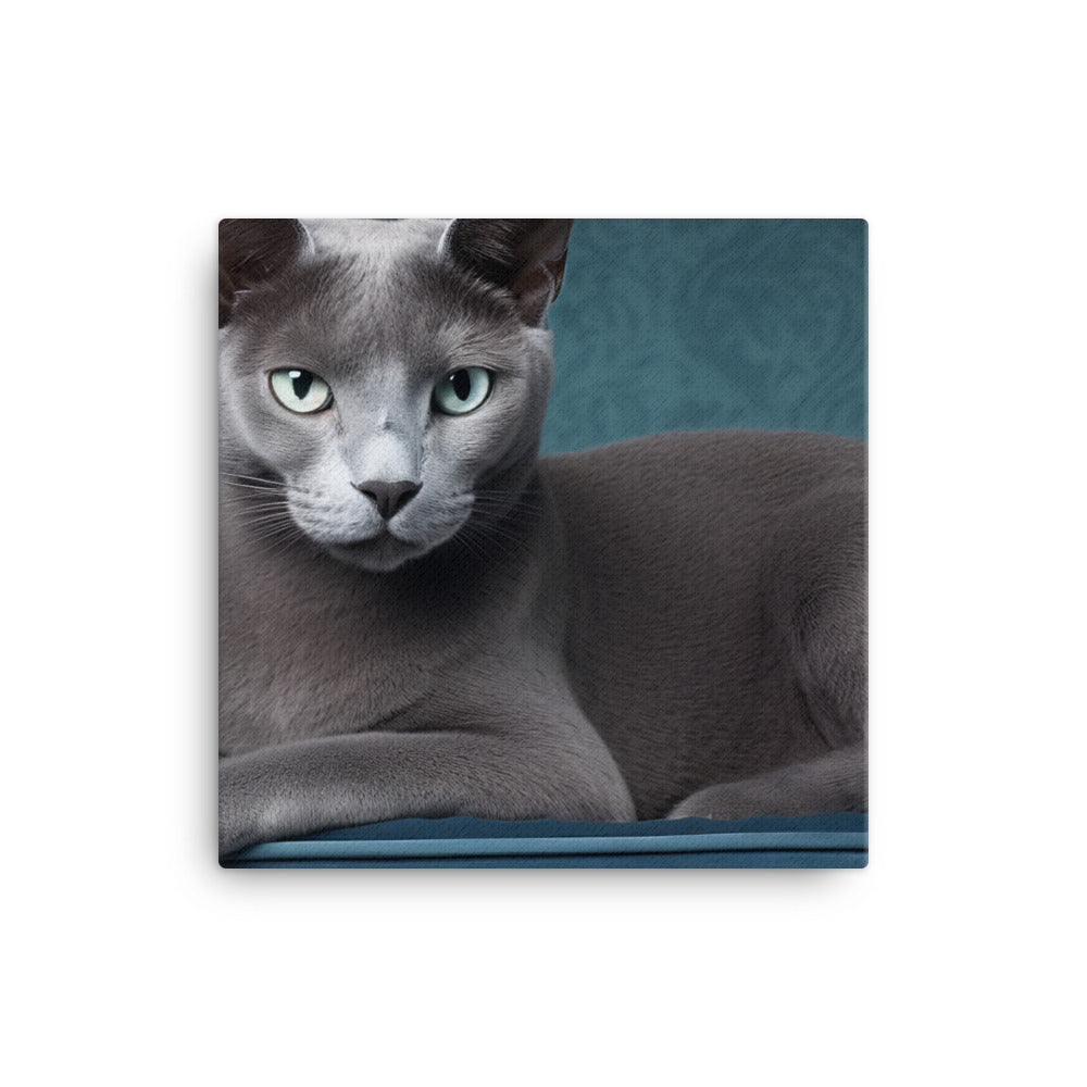 Russian Blue Canvas - PosterfyAI.com
