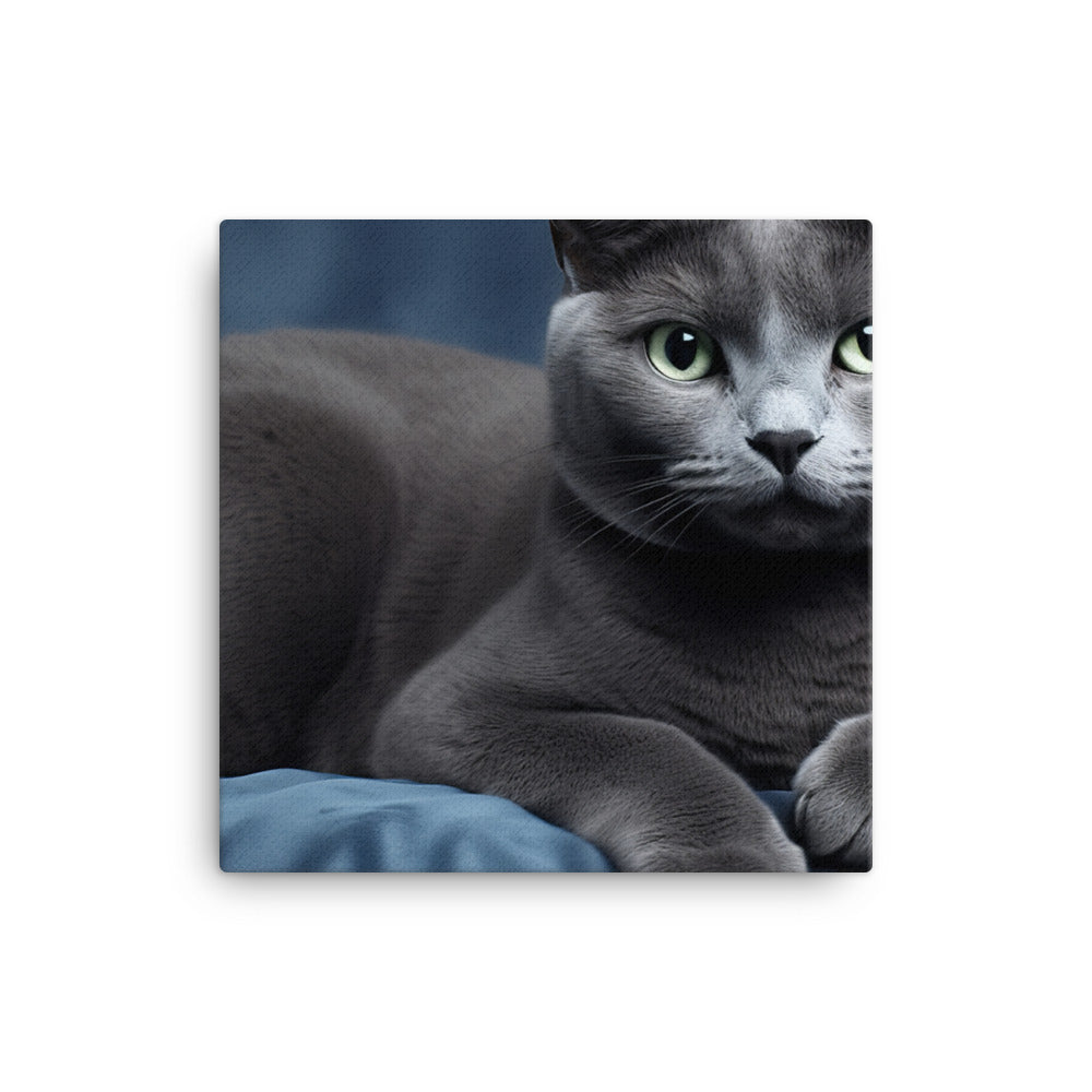 Russian Blue Canvas - PosterfyAI.com