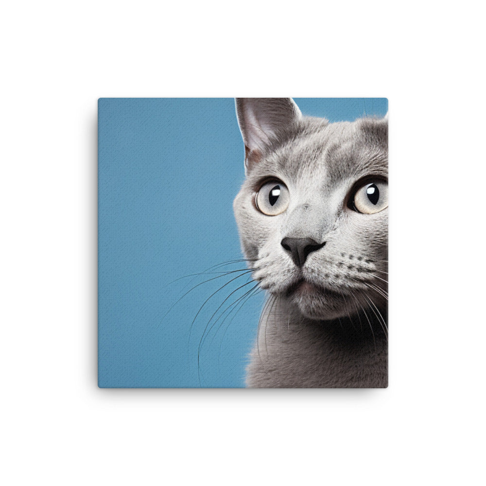 Russian Blue Canvas - PosterfyAI.com