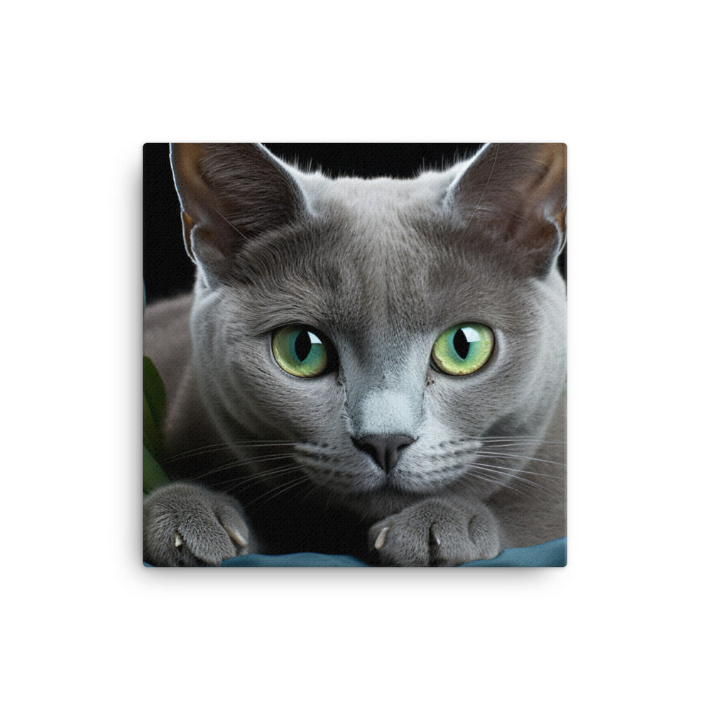 Russian Blue Canvas - PosterfyAI.com