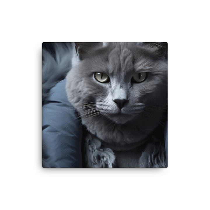 Russian Blue Canvas - PosterfyAI.com