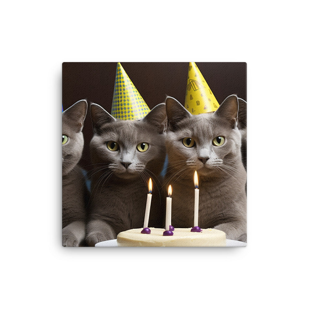 Russian Blue Canvas - PosterfyAI.com