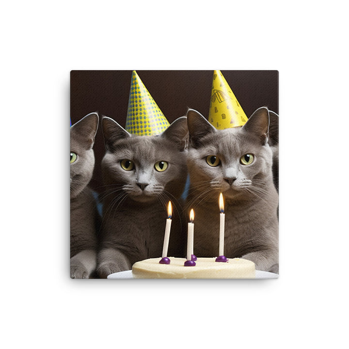 Russian Blue Canvas - PosterfyAI.com