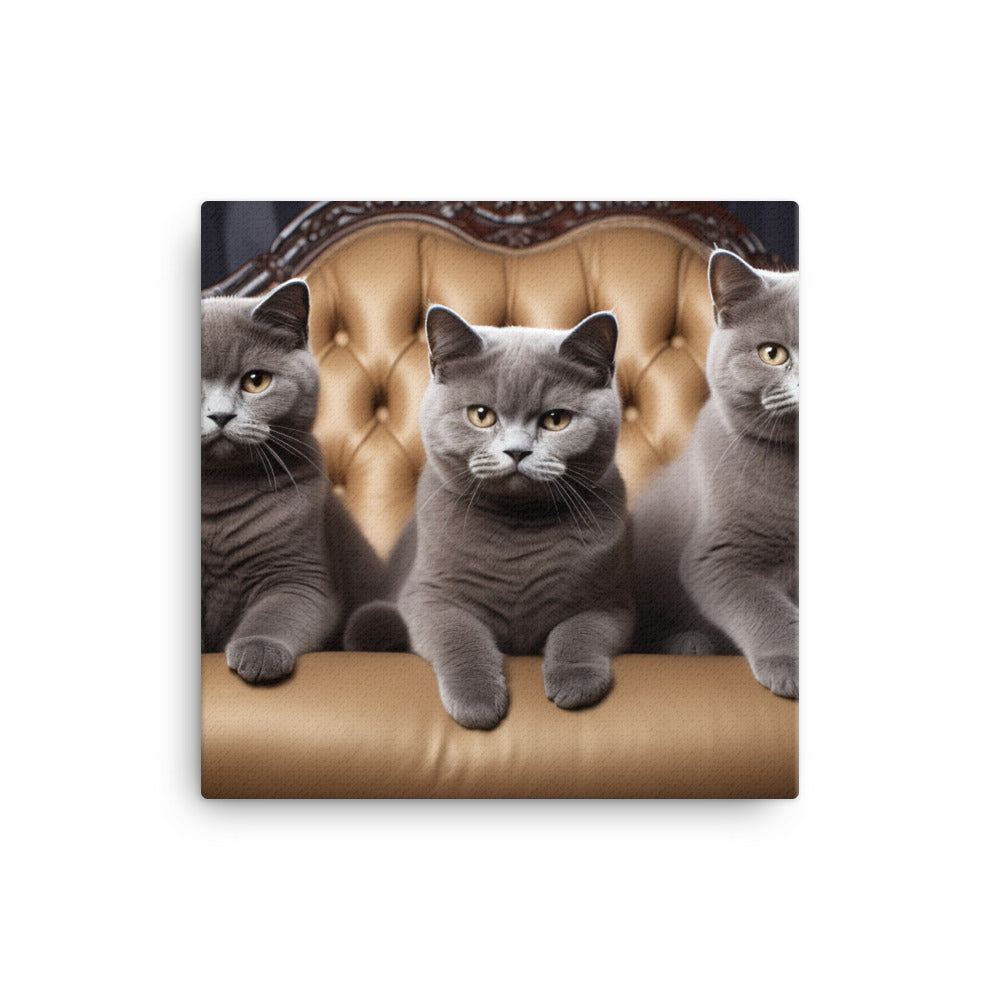 British Shorthair Canvas - PosterfyAI.com