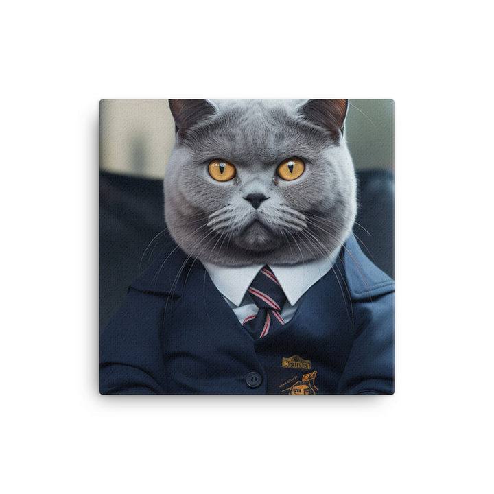 British Shorthair Transit Operator Canvas - PosterfyAI.com