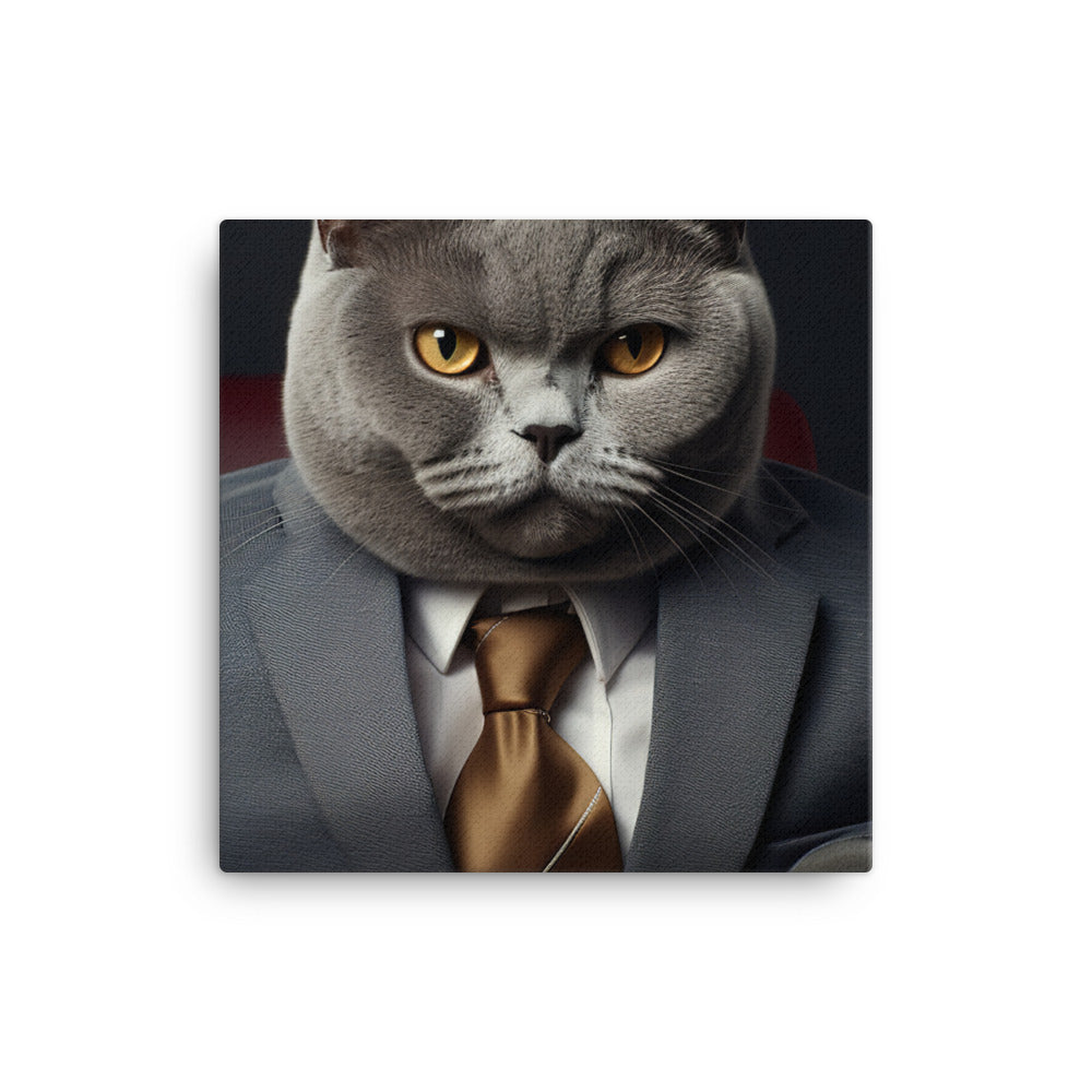British Shorthair Sales Consultant Canvas - PosterfyAI.com