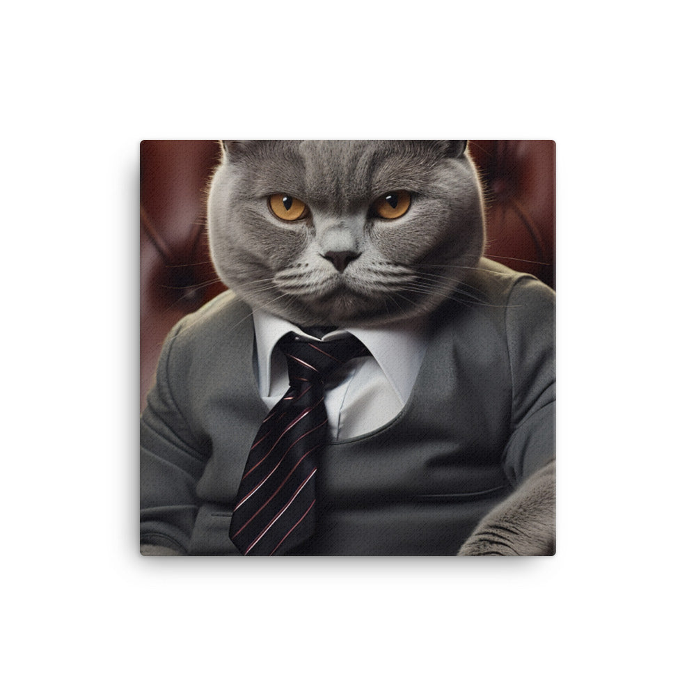 British Shorthair Sales Consultant Canvas - PosterfyAI.com