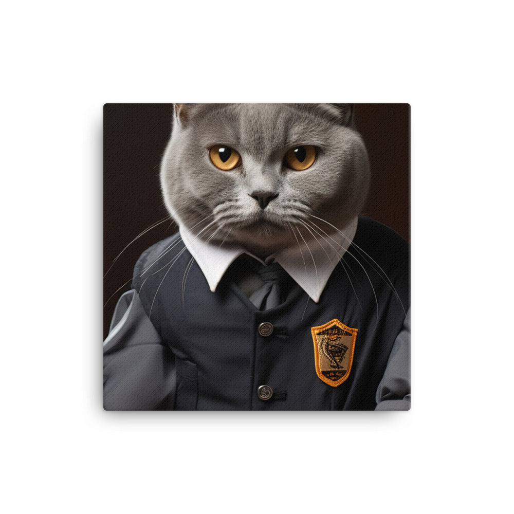 British Shorthair Referee Canvas - PosterfyAI.com
