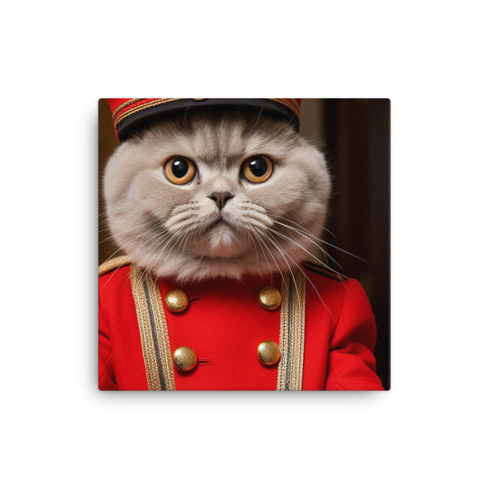 British Shorthair Hotel Staff Canvas - PosterfyAI.com