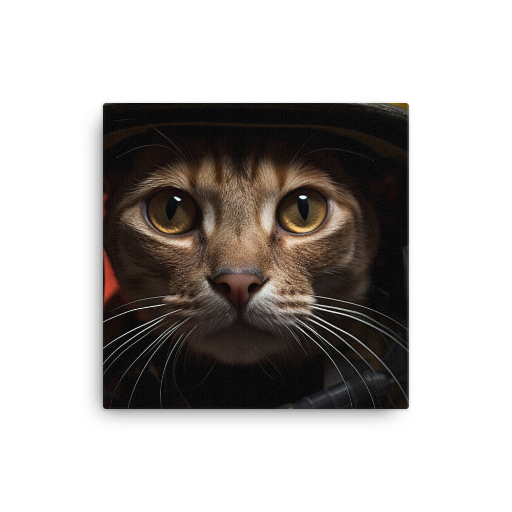 Abyssinian Firefighter Canvas - PosterfyAI.com