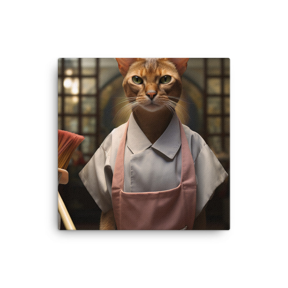 Abyssinian Janitor Canvas - PosterfyAI.com