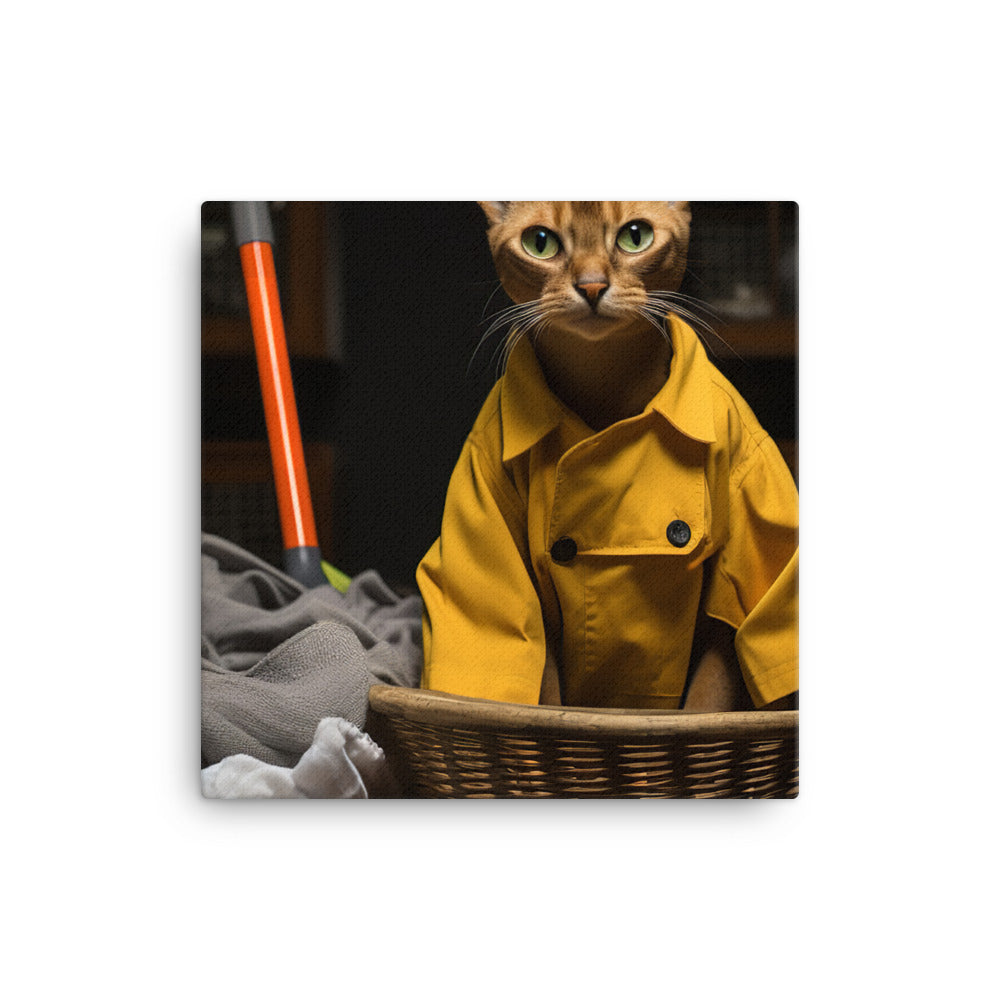 Abyssinian Janitor Canvas - PosterfyAI.com