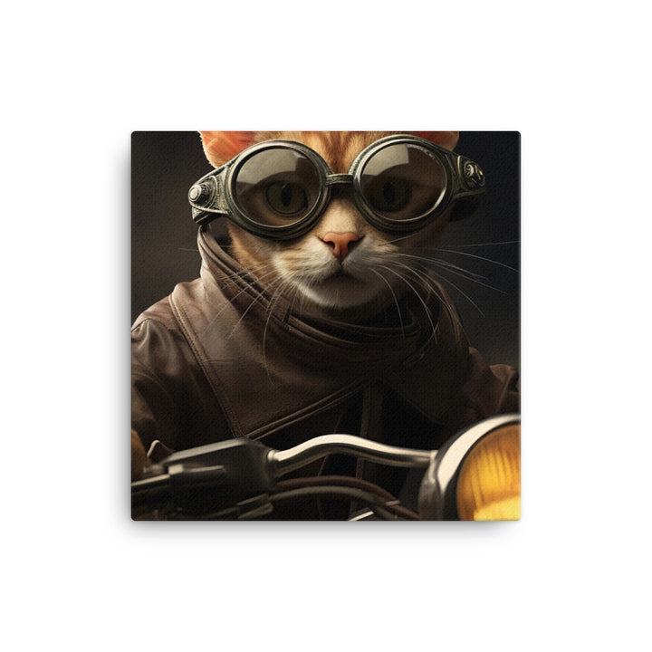 Abyssinian Superbike Athlete Canvas - PosterfyAI.com