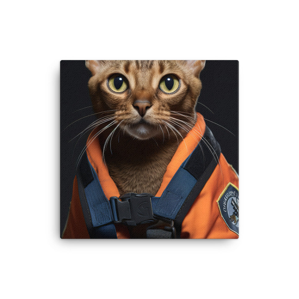 Abyssinian Paramedic Canvas - PosterfyAI.com