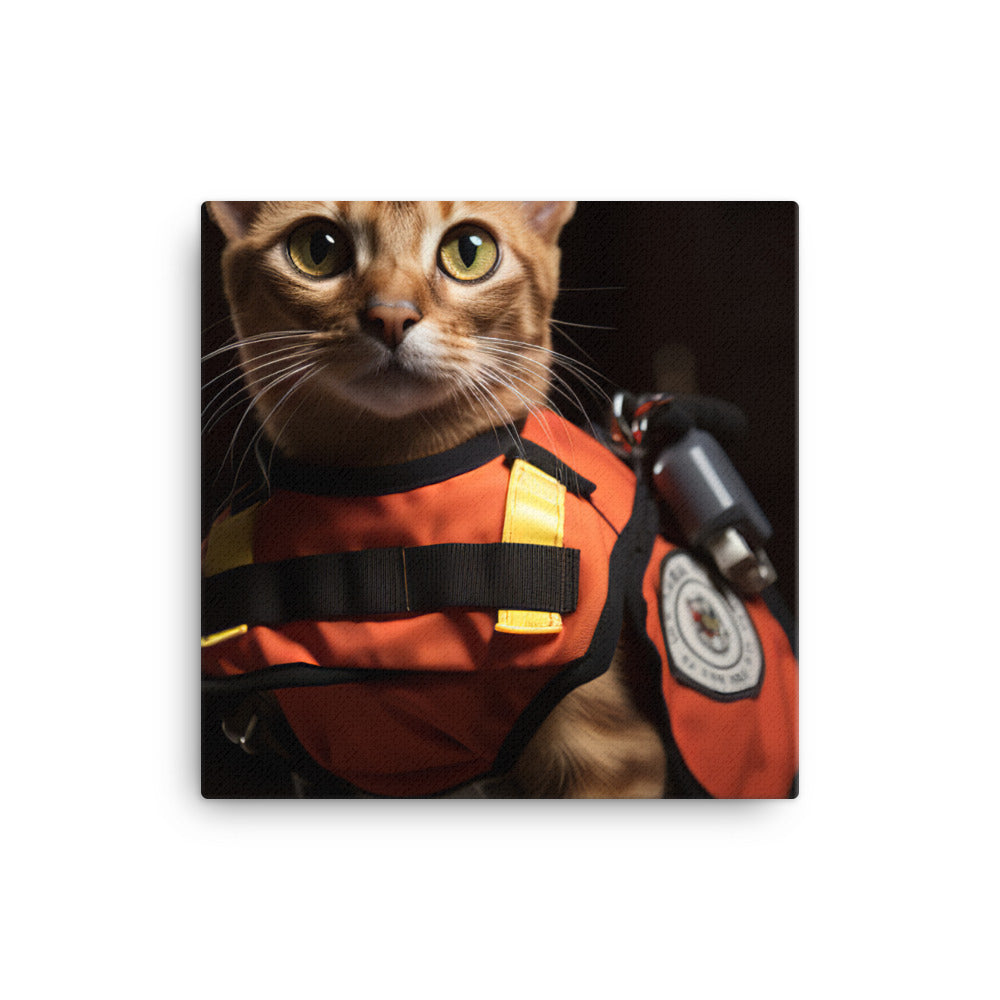 Abyssinian Paramedic Canvas - PosterfyAI.com