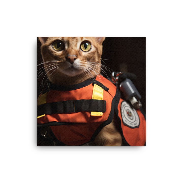 Abyssinian Paramedic Canvas - PosterfyAI.com