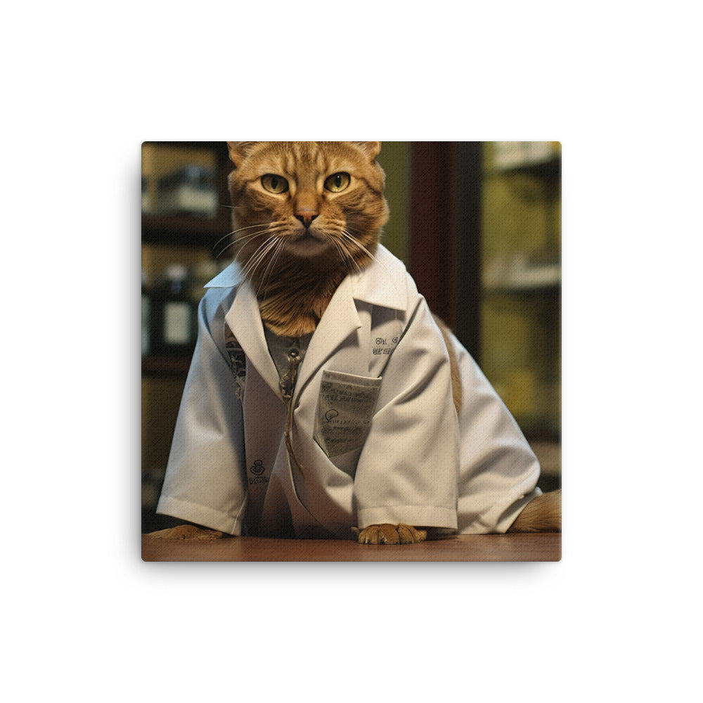 Abyssinian Pharmacist Canvas - PosterfyAI.com