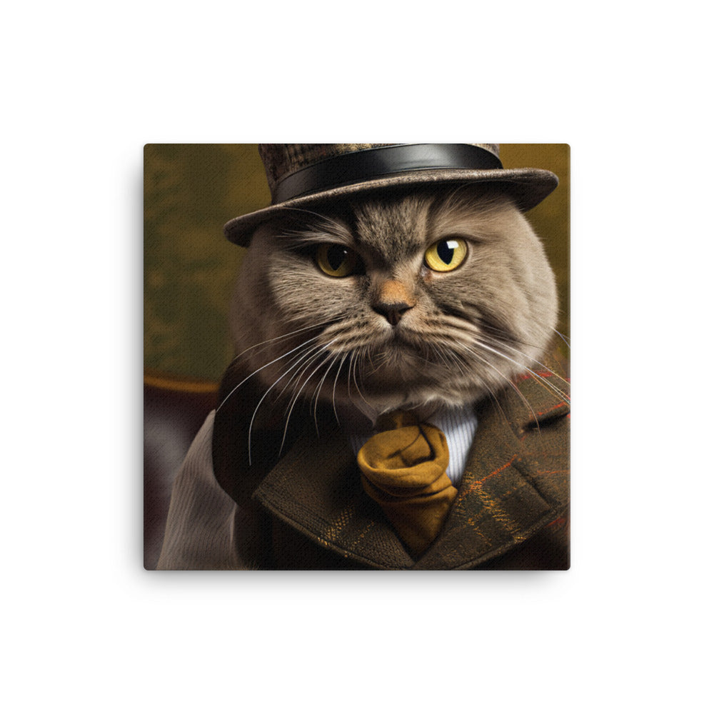 Scottish Fold Sales Consultant Canvas - PosterfyAI.com