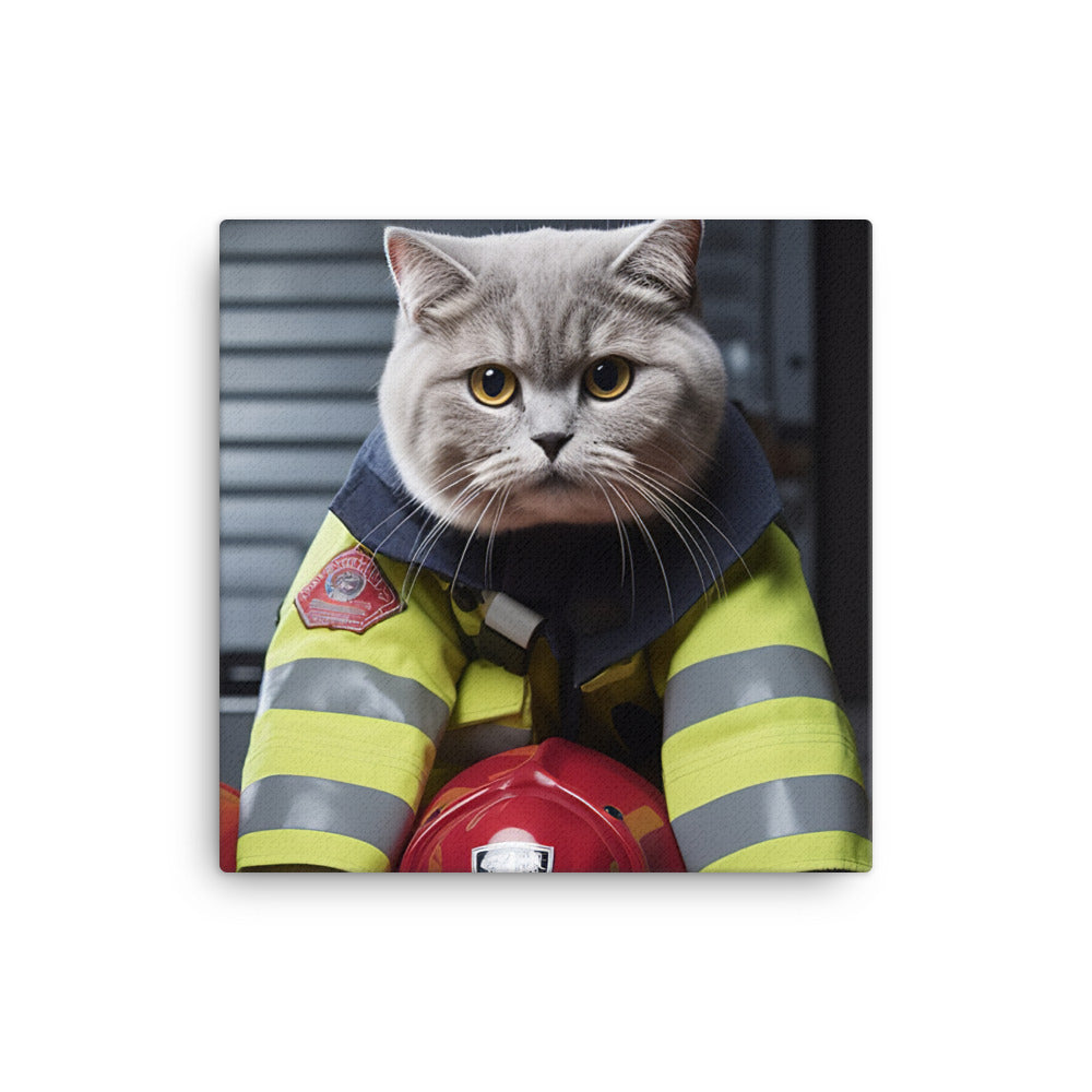 Scottish Fold Paramedic Canvas - PosterfyAI.com