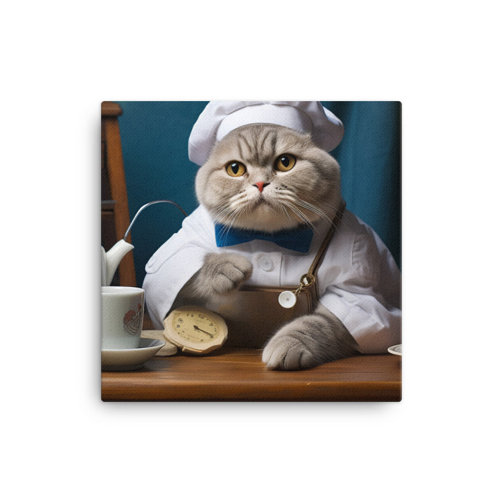Scottish Fold Nurse Canvas - PosterfyAI.com