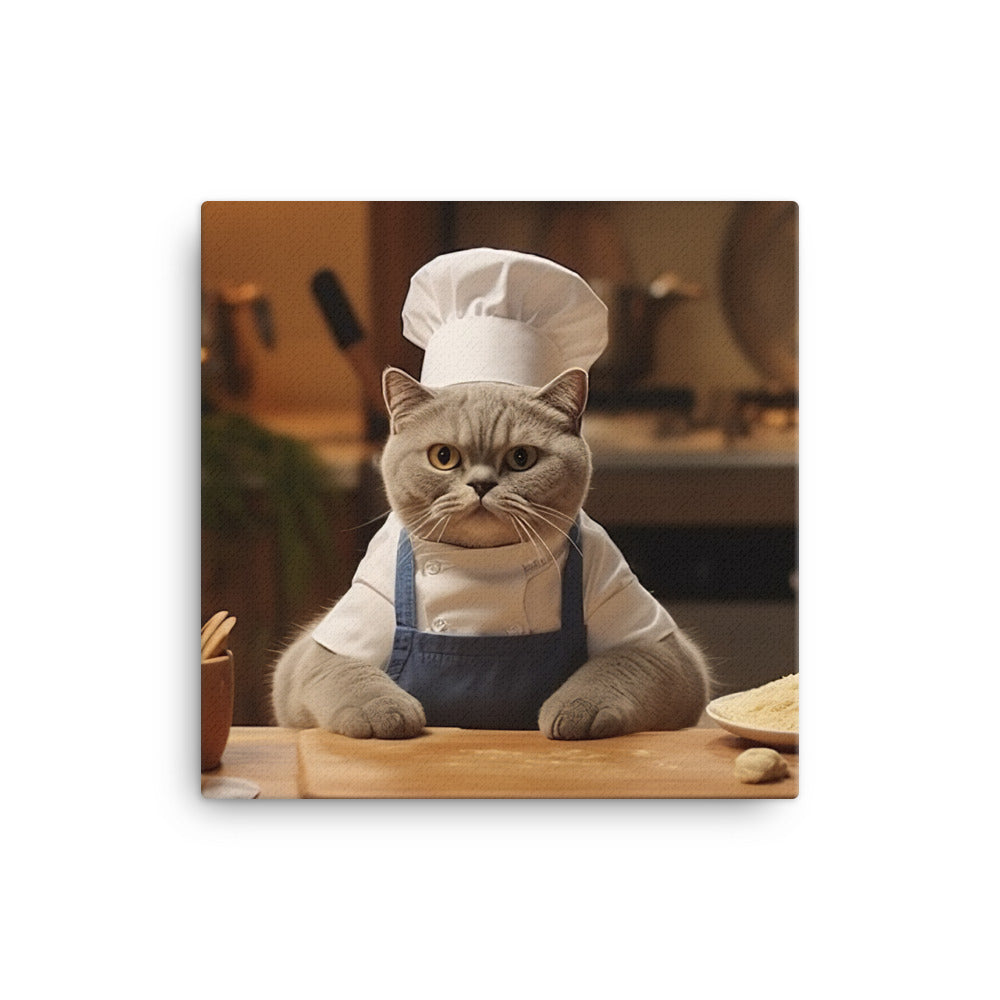 Scottish Fold Chef Canvas - PosterfyAI.com