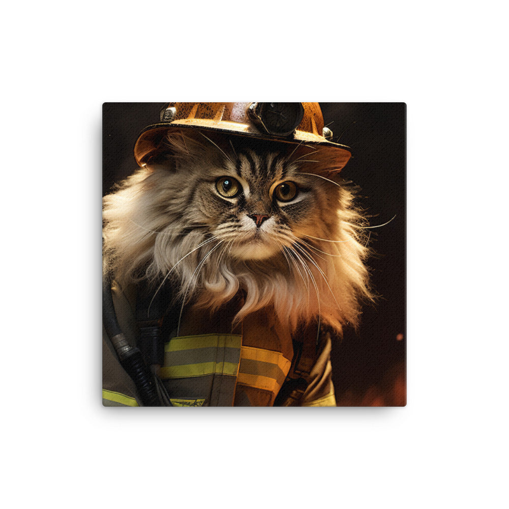 Persian Firefighter Canvas - PosterfyAI.com