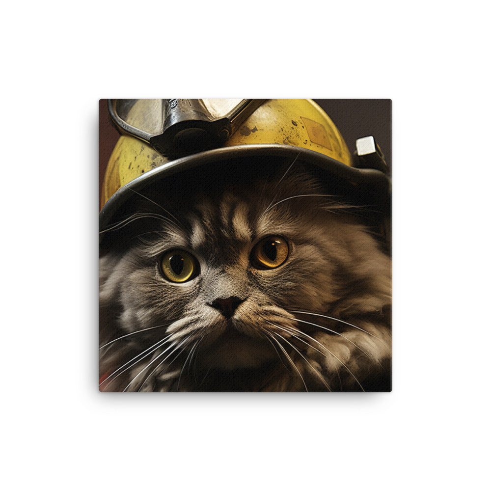 Persian Firefighter Canvas - PosterfyAI.com